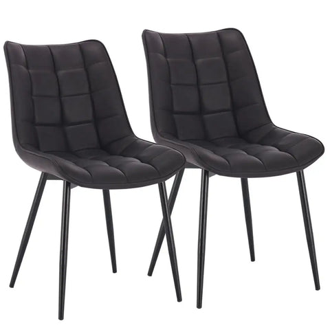 Chaises Velours Anthracite