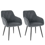 Chaises Velours Gris