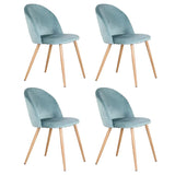 Chaises Velours Vert D’eau