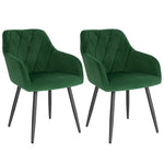 Chaises Velours Vert Olive