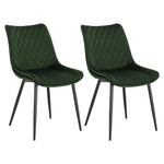 Chaises Velours Vert Sapin