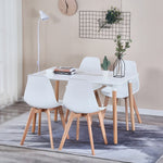 Ensemble Table Et Chaises Scandinaves Blanches