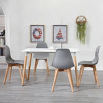 Ensemble Table Et Chaises Scandinaves Grises