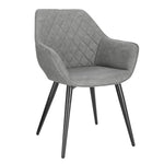 Fauteuil Chaise Cuir Gris Clair