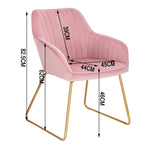 Fauteuil En Velours Rose