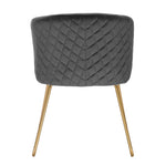 Fauteuil Velours Gris Foncé