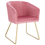 Fauteuil Velours Rose