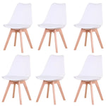 Lot 6 Chaises Scandinaves Blanches