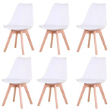 Lot 6 Chaises Scandinaves Blanches