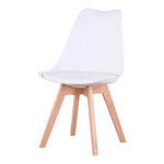 Lot De 2 Chaises Scandinaves Blanches