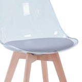 Lot De 2 Chaises Scandinaves Transparentes Grises