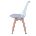 Lot De 2 Chaises Scandinaves Transparentes Grises