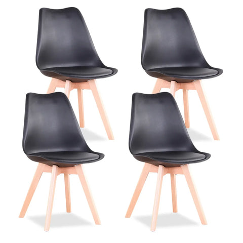 Lot De 4 Chaises Noires