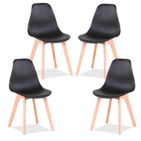 Lot De 4 Chaises Noires