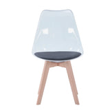 Lot De 4 Chaises Scandinaves Transparentes Noires