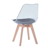 Lot De 4 Chaises Scandinaves Transparentes Noires