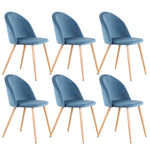 Lot De 6 Chaises En Velours