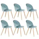 Lot De 6 Chaises En Velours