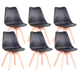 Lot De 6 Chaises Scandinaves Noires