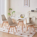 Table En Bois Avec Chaise Moderne Khaki