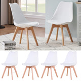 4 Chaises Scandinaves Blanches